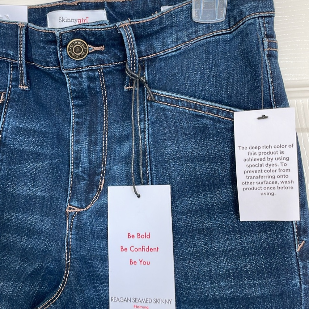 New! Skinnygirl Reagan Seamed Skinny Ankle Jeans Size 28/6 - Picture 4 of 10
